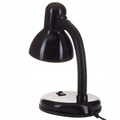 LAMPKA BIURKOWA REGULOWANA SZKOLNA NA BIURKO NOCNA CZARNA