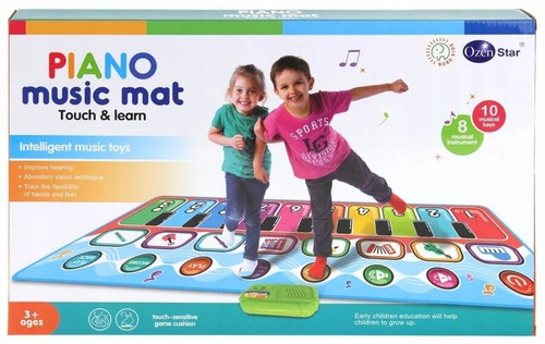 MATA MUZYCZNA EDUKACYJNA PIANINKO DUŻA DLA DZIECI NAGRYWA