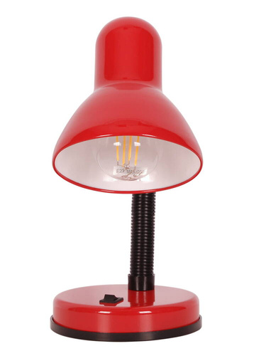 LAMPKA BIURKOWA REGULOWANA SZKOLNA NA BIURKO NOCNA CZERWONA