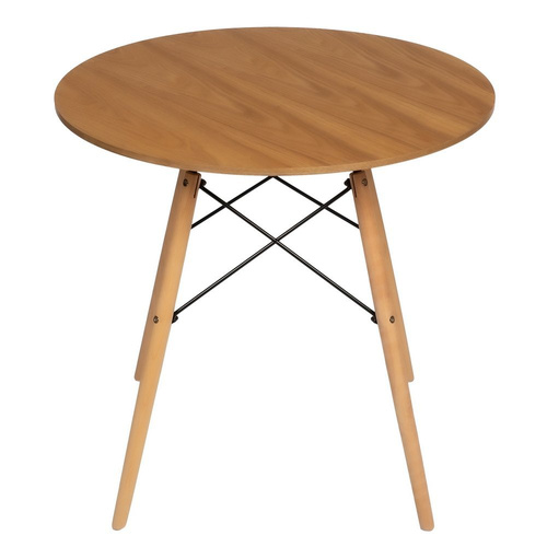 Stół Stolik Kawowy Skandynawski 80cm Drewno 