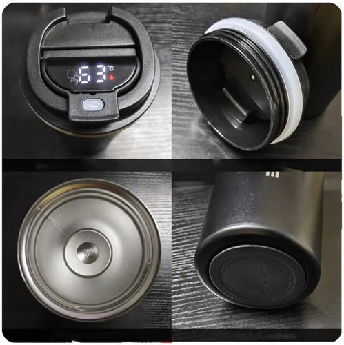 KUBEK TERMICZNY WYSWIETLACZ TEMPERATURY LCD 510ml NA KAWĘ HERBATĘ TERMOS