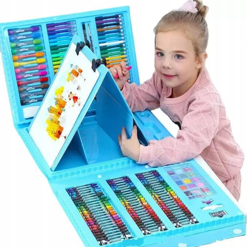 ZESTAW DO MALOWANIA KREATYWNY DLA DZIECI WALIZKA 208 elem.