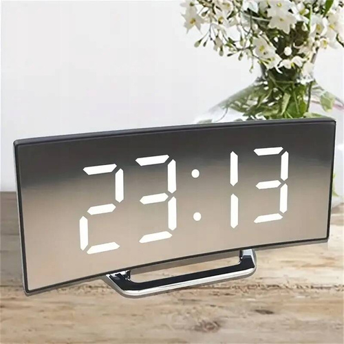 BUDZIK ZEGAR ELEKTRONICZNY CYFROWY LED TERMOMETR