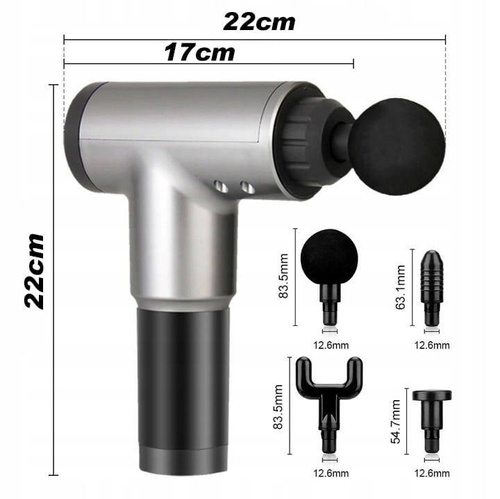 MASAŻER DO MASAŻU CIAŁA MASSAGE GUN PRO Z AKUMULATOREM MOCNY