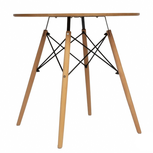 Stół Stolik Kawowy Skandynawski 80cm Drewno 