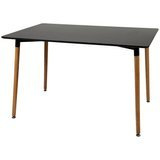 Stół Czarny Prostokątny 120 x 60 cm Do Kuchni Jadalni