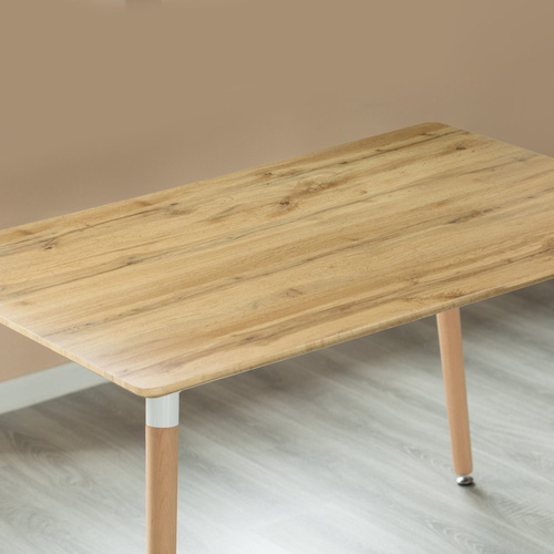 Prostokątny Stół Skandynawski Do Kuchni Jadalni 120 x 80 cm Drewno Bukowe