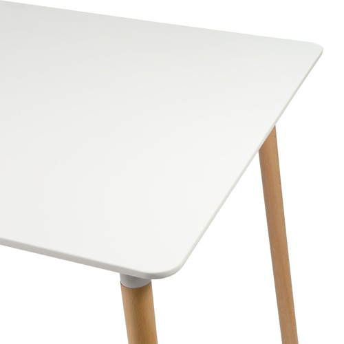 Stół Biały Prostokątny 120 x 80 cm Do Kuchni Jadalni