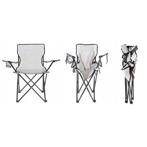 Krzesło Wędkarskie Szare Campingowe