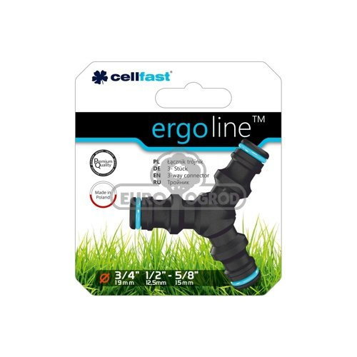 Cellfast Łącznik Trójnik Ergo Line 1/2'' 3/4'' 53-205