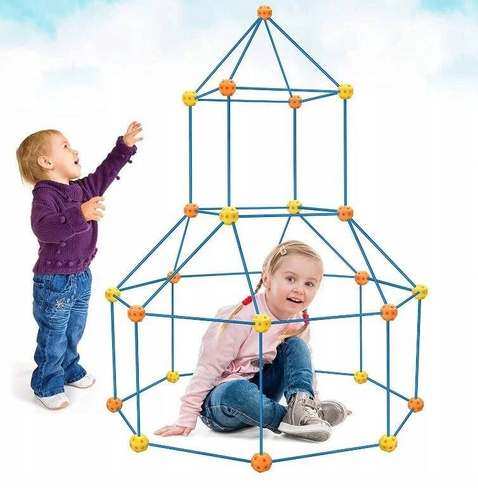 SŁOMKI KLOCKI KONSTRUKCYJNE DUŻE DO BUDOWANIA BAZY 340 elem.