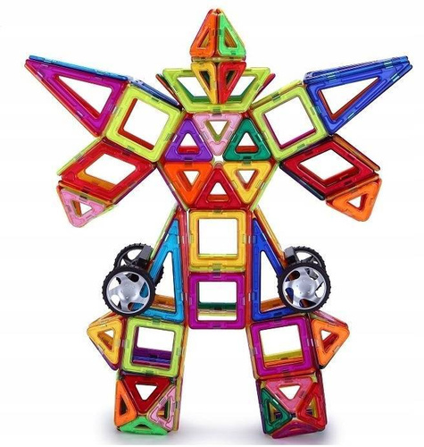 KLOCKI MAGNETYCZNE KONSTRUKCYJNE 3D DUŻE 128 elem.