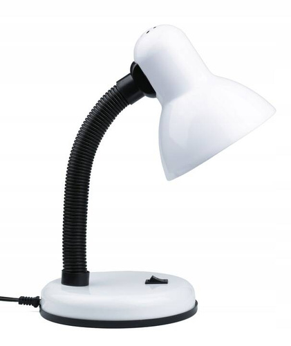 LAMPKA BIURKOWA REGULOWANA SZKOLNA NA BIURKO NOCNA BIAŁA