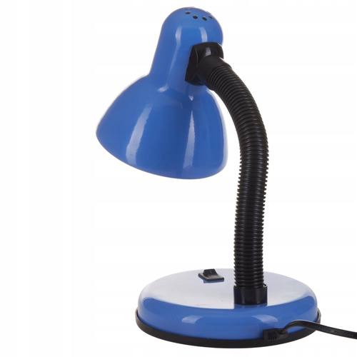LAMPKA BIURKOWA REGULOWANA SZKOLNA NA BIURKO NOCNA NIEBIESKA