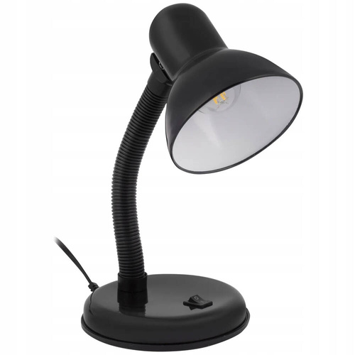 LAMPKA BIURKOWA REGULOWANA SZKOLNA NA BIURKO NOCNA CZARNA
