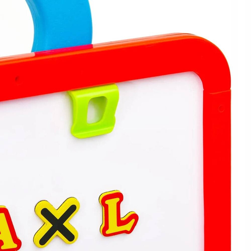 TABLICA DWUSTRONNA MAGNETYCZNA + KREDA 3w1 NA SZTALUDZE DLA DZIECI