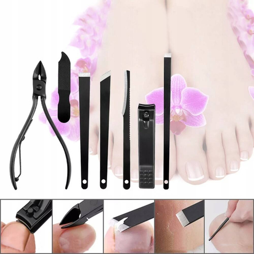 ZESTAW DO MANICURE PAZNOKCI PRZYBORNIK ETUI 24 el