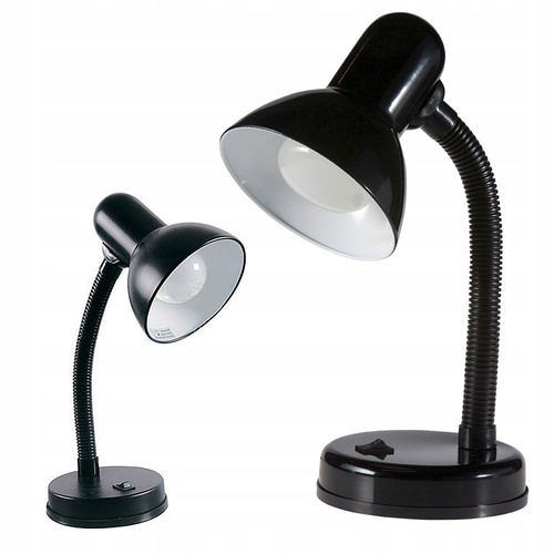 LAMPKA BIURKOWA REGULOWANA SZKOLNA NA BIURKO NOCNA CZARNA