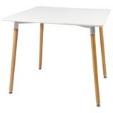 Stół Biały Kwadratowy 100 x 100 cm Do Kuchni Jadalni