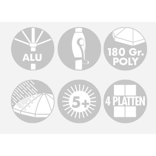 Doppler Parasol Ogrodowy Ravenna AX 330 cm Antracytowy (436528 840)