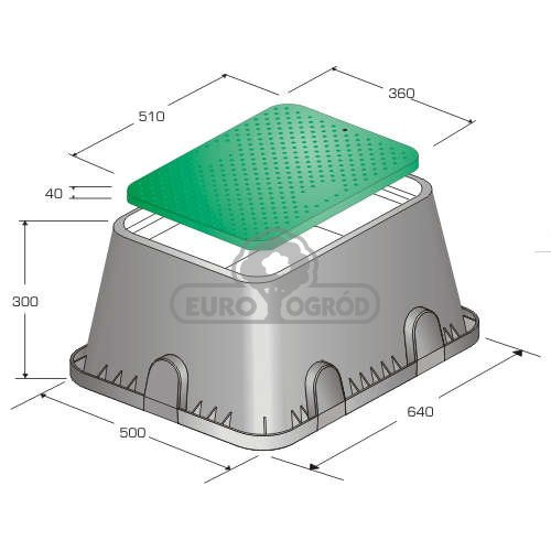 Rainworks Studzienka Zaworowa Jumbo Prostokątna PC501-J50