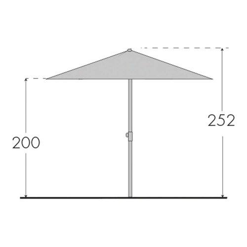 Doppler Parasol Ogrodowy Basic Lift 250x200cm Antracytowy