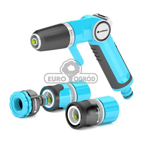 Cellfast Zestaw Zraszacz Pistoletowy Prosty + Złącza Ergo Line 1/2'' 53-520