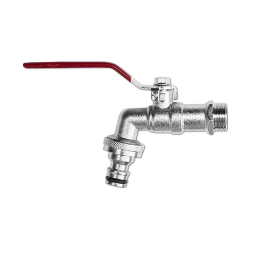 Bradas Kran Kulowy Mosiężny Z Nyplem 1/2" GZ 3/4" GKK0412