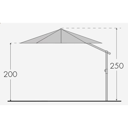 Doppler Parasol Ogrodowy Ravenna AX 330 cm Kawowy (436528 846)