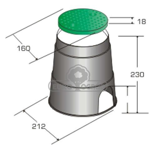 Rainworks Studzienka Zaworowa Mini Okrągła PC101-M16