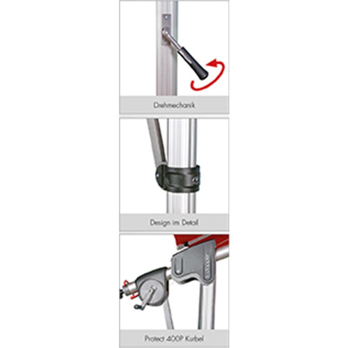 Doppler Parasol Ogrodowy Protect Pendel 400cm Niebieski (447215 T821)