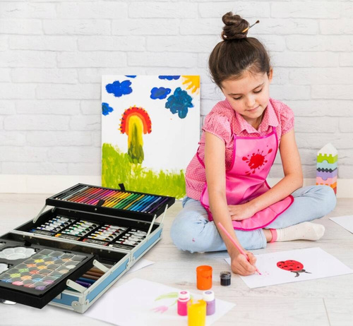 ZESTAW DO MALOWANIA KREATYWNY DLA DZIECI WALIZKA 145 elem. KOSMONAUTA