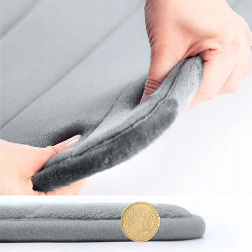 Dywaniki Łazienkowe Szare Antypoślizgowe Zestaw 2szt