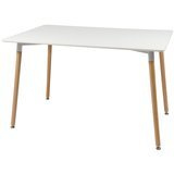 Stół Biały Prostokątny 120 x 80 cm Do Kuchni Jadalni