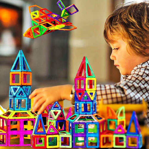 KLOCKI MAGNETYCZNE KONSTRUKCYJNE 3D DUŻE 128 elem.