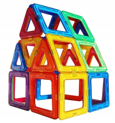 KLOCKI MAGNETYCZNE KONSTRUKCYJNE 3D DUŻE 128 elem.