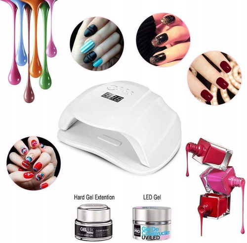 LAMPA DO PAZNOKCI UV LED MOCNA DO HYBRYD ŻELI SUN X LCD