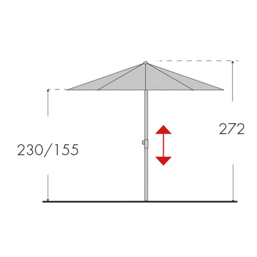 Doppler Parasol Ogrodowy Alu Pro III Push Up Ecru 260cm