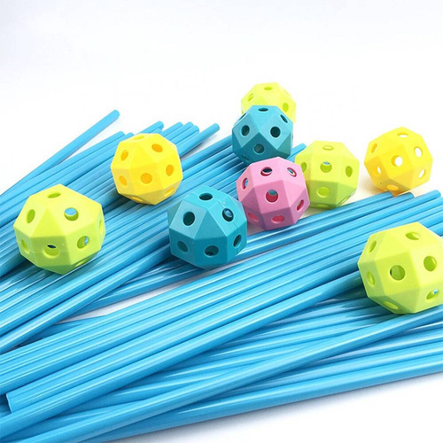 SŁOMKI KLOCKI KONSTRUKCYJNE DUŻE DO BUDOWANIA BAZY 68 elem.