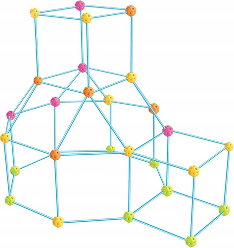 SŁOMKI KLOCKI KONSTRUKCYJNE DUŻE DO BUDOWANIA BAZY 68 elem.