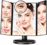 LUSTERKO KOSMETYCZNE PODŚWIETLANE POWIĘKSZAJĄCE SKŁADANE LED 22 DIODY