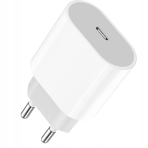 SZYBKA ŁADOWARKA SIECIOWA ZASILACZ PD 20W + KABEL USB-C-DO USB-C PD 150cm