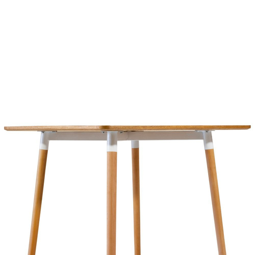 Stół Kwadratowy 80 x 80 cm Do Kuchni Jadalni Okleina Drewno Buk