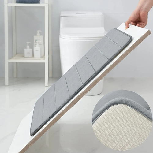 Dywaniki Łazienkowe Szare Antypoślizgowe Zestaw 2szt