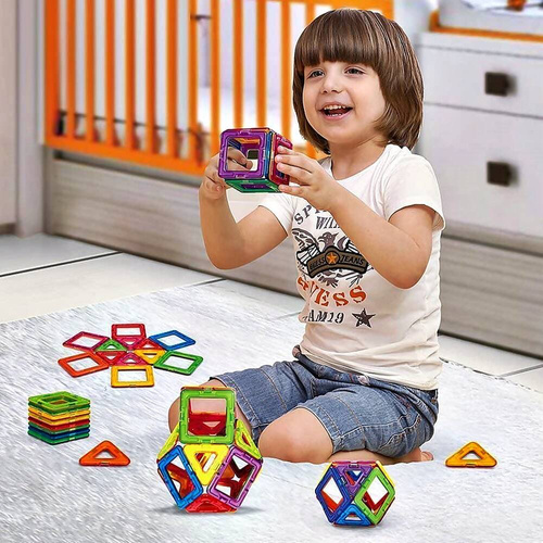 KLOCKI MAGNETYCZNE KONSTRUKCYJNE 3D DUŻE 128 elem.