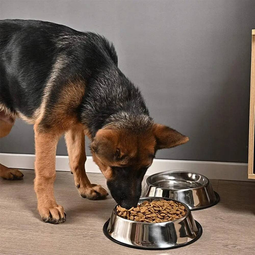 METALOWA MISKA DLA PSA KOTA ANTYPOŚLIZGOWA DO KARMY I WODY ŚREDNIA 0,5L