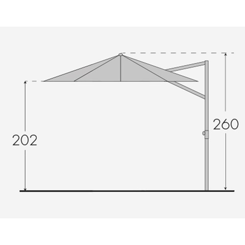 Doppler Parasol Ogrodowy Ravenna AX 275x275cm Kawowy (483528 846)