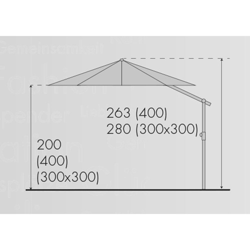 Doppler Parasol Ogrodowy Protect Pendel 400cm Natur (447215 T820)