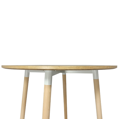 Stół Skandynawski Okrągły 80cm Drewno Bukowe