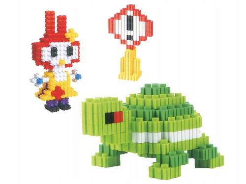 KLOCKI KONSTRUKCYJNE PRZESTRZENNE 3D DUŻY ZESTAW 685 elem.